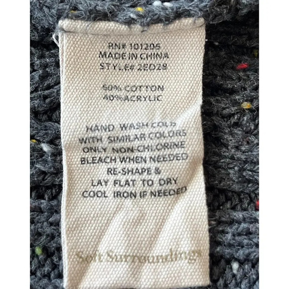 Soft Surrounding Womens Gray M Cable Knit Costal Cardigan - Picture 5 of 12